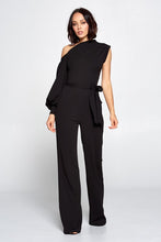 Load image into Gallery viewer, Boss Asymmetrical Sleeve Jumpsuit