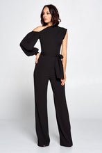Load image into Gallery viewer, Boss Asymmetrical Sleeve Jumpsuit