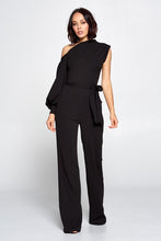 Load image into Gallery viewer, Boss Asymmetrical Sleeve Jumpsuit
