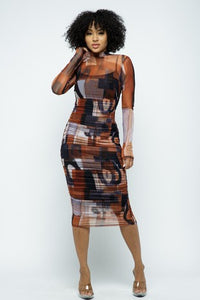 Mesh Abstract Allure Dress